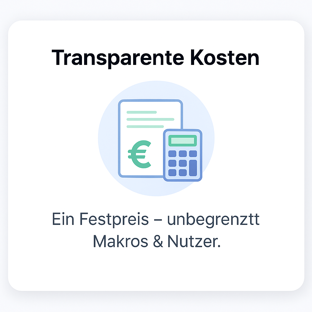 Transparente Kosten